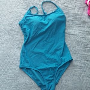 Aqua blue one piece